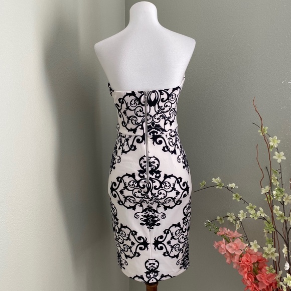 B Darlin Black and White Strapless Dress - Picture 4 of 5
